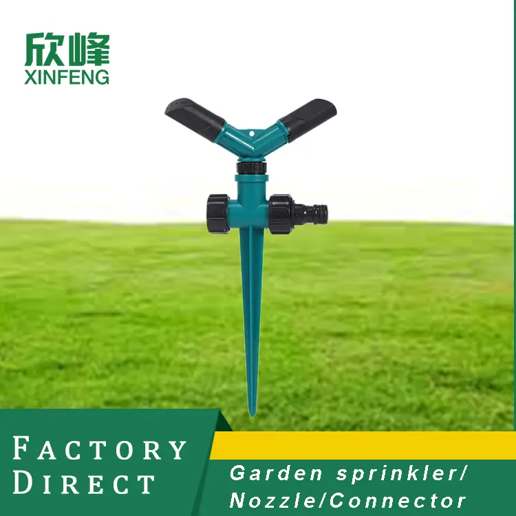 Ground plug 2-Way Plastic Spike Garden Sprinkler Head  Insert Irrigation Tool