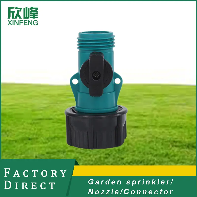 Plastic Single Water Shut-Off Valve Hose Connector Garden Hose Drain Valve