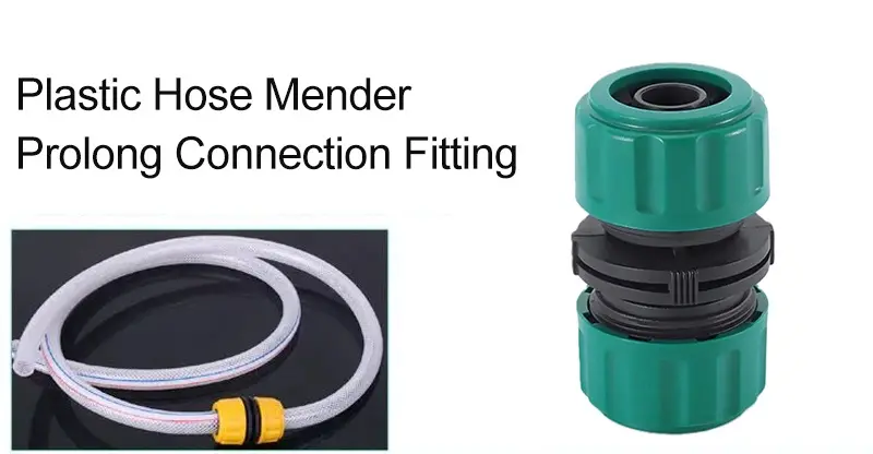 Hose repair connector extends car wash gun hose