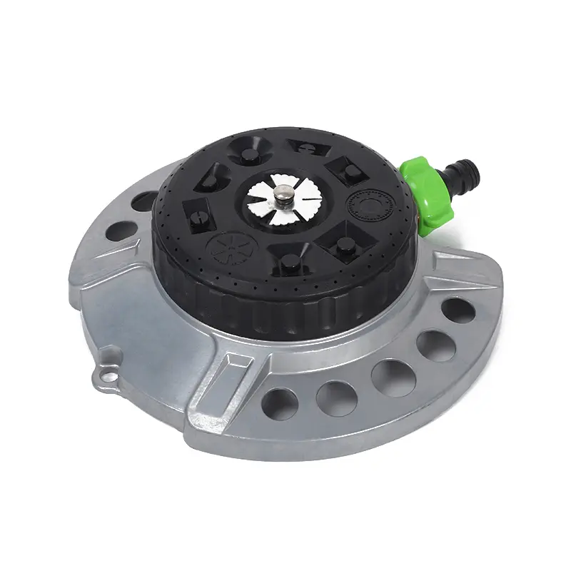 Duty Metal Base Lawn Sprinklers 9-Pattern Turret Sprinkler for Kids Garden Large Small Lawn-product